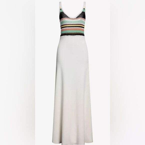 CHLOÉ Midi With Multicolor Crochet merino wool, silk and cashmere NWT XL $2495 - Picture 5 of 7